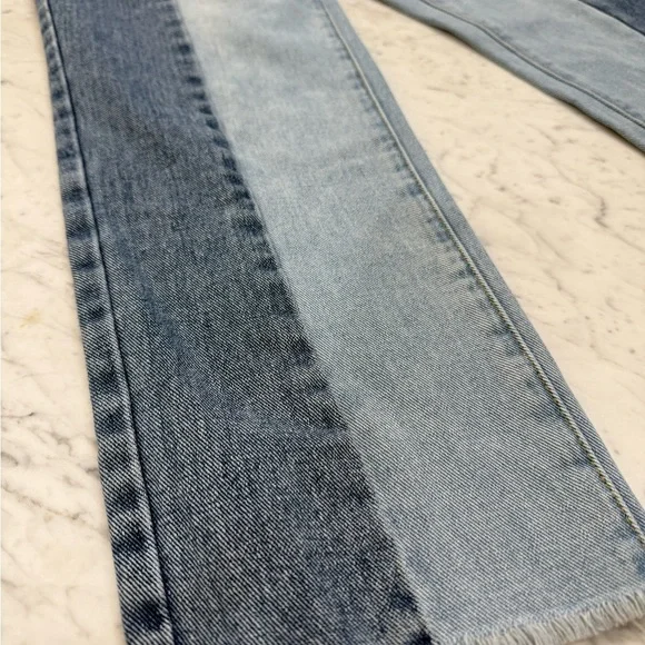 NEW Pacsun High Rise Straight Two Tone 90s Y2K Jeans Women's Size 25 Frayed - Picture 4 of 7